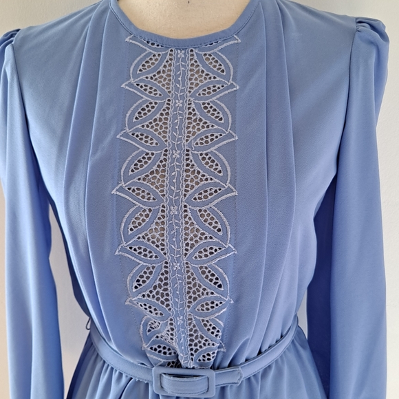 jcpenney Dresses Vintage 8s Jcpenney Made In Usa Blue Long Sleeve